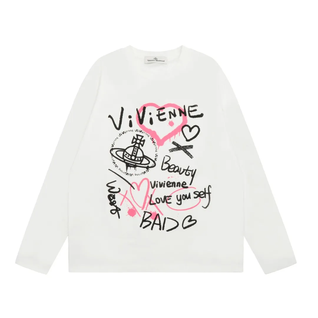 vivienne west wood Vivienne American street style graffiti Saturn long sleeve has a strong sense of design. It is very practical to wear inside and outside. A full range of correct accessories. Every detail is completely restored. It can be filled directly. Size: S M L Uniform color